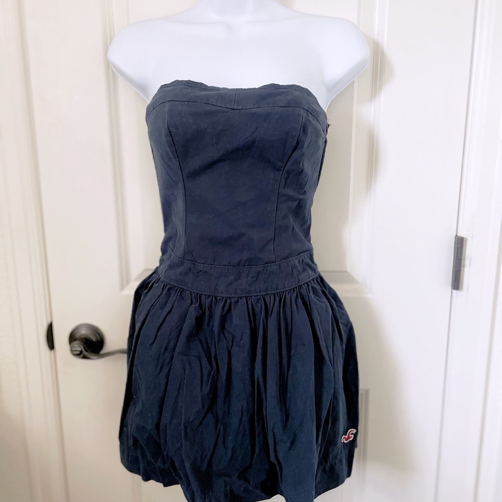 Hollister Strapless Navy Dress